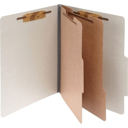 Gbc ACCO 16056, PRESSBOARD CLASSIFICATION FOLDERS, 2 DIVIDERS, LEGAL SIZE, MIST GRAY, 10PK ACC16056